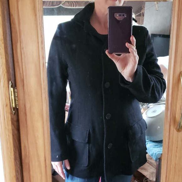 Black Gap Wool Blend Peacoat - Picture 8 of 8